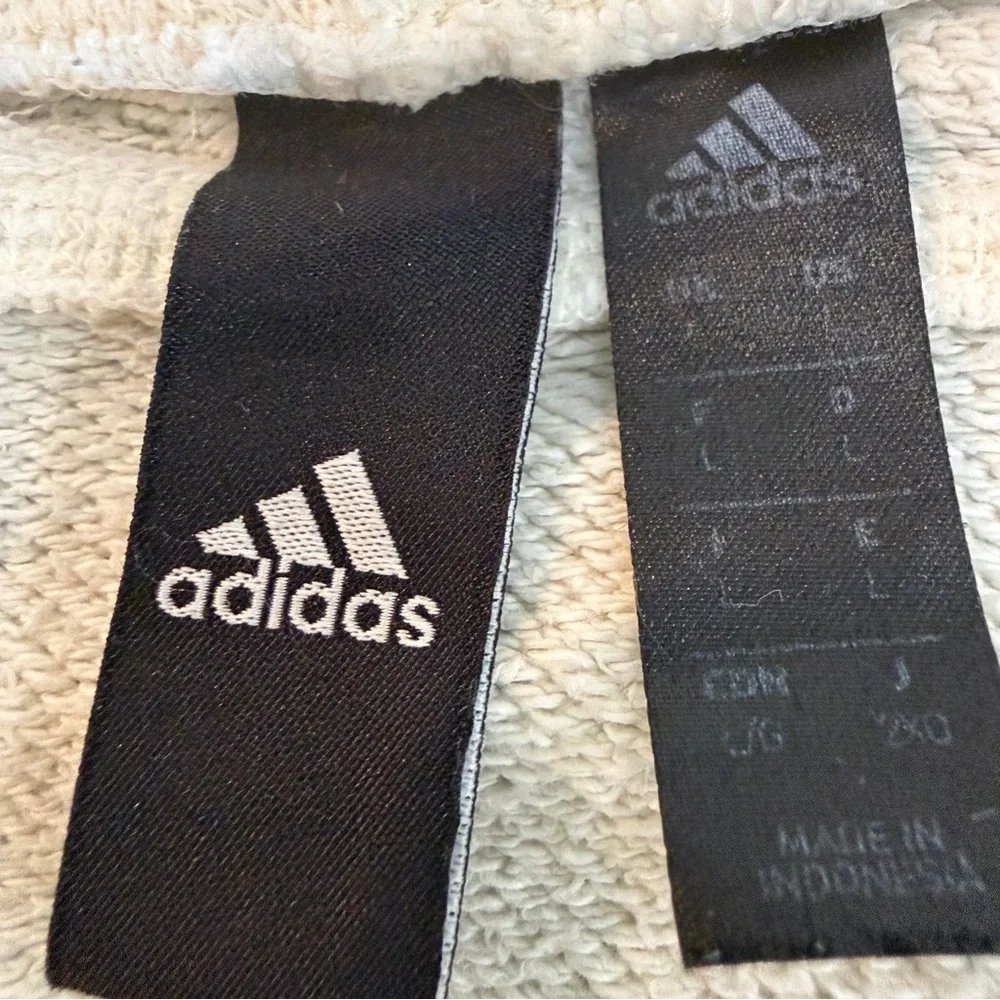 Adidas Men's White Hoodie Sweater with Zipper Pockets Sz L